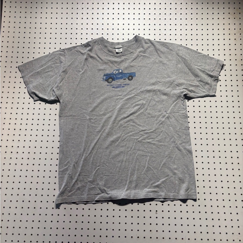 Old Navy Gray T-Shirt with Blue Graphic